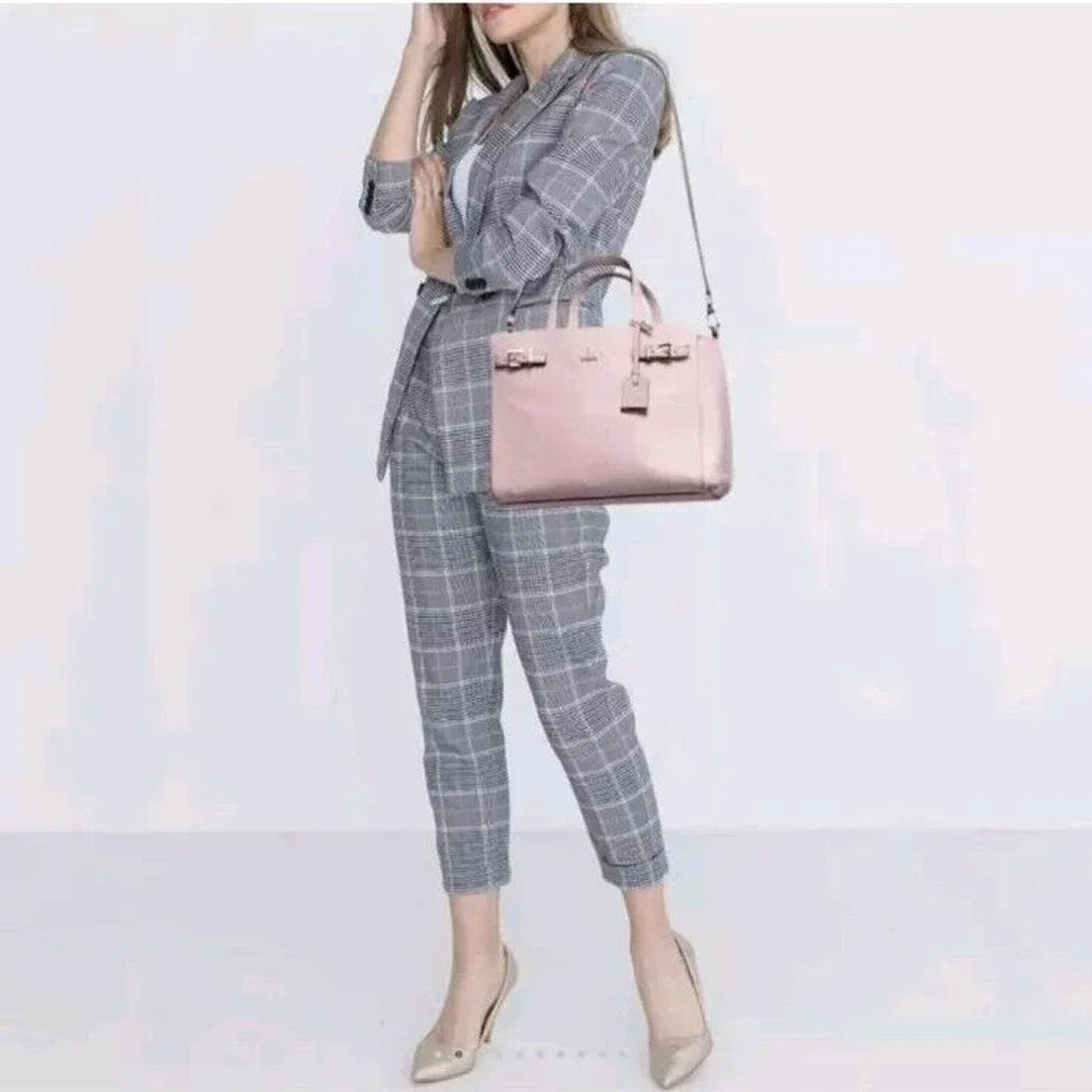Kate Spade Holden Street Lanie Bag Pebbled Leather Pink Adjustable Strap Zip Top